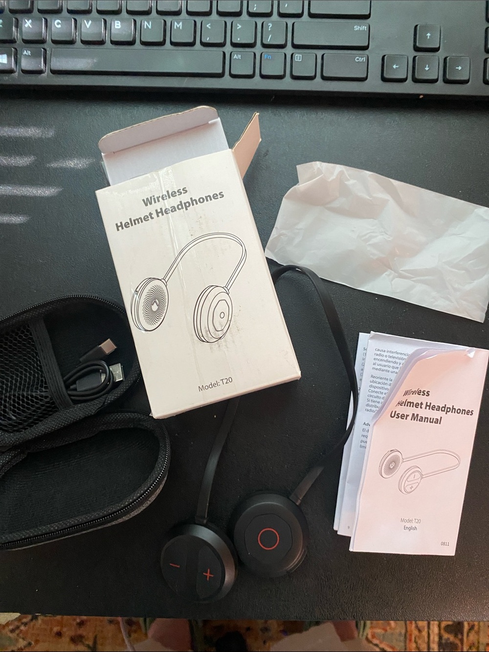 Bluetooth Helmet Headset ultra thin motorcycle waterproof microphone music ski